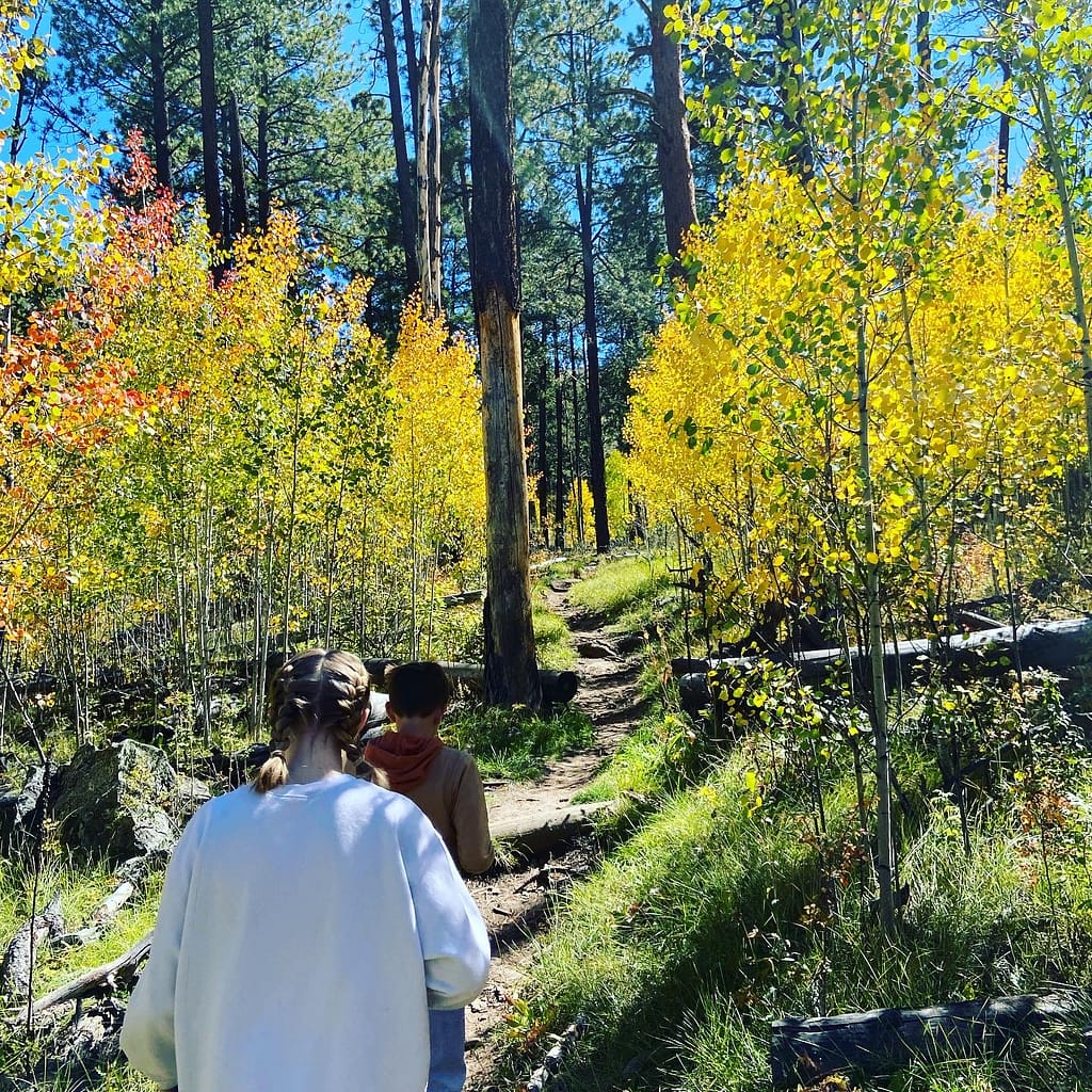 The Butler Canyon Trail offers beautiful colors on an easy walk a stone's throw from town.